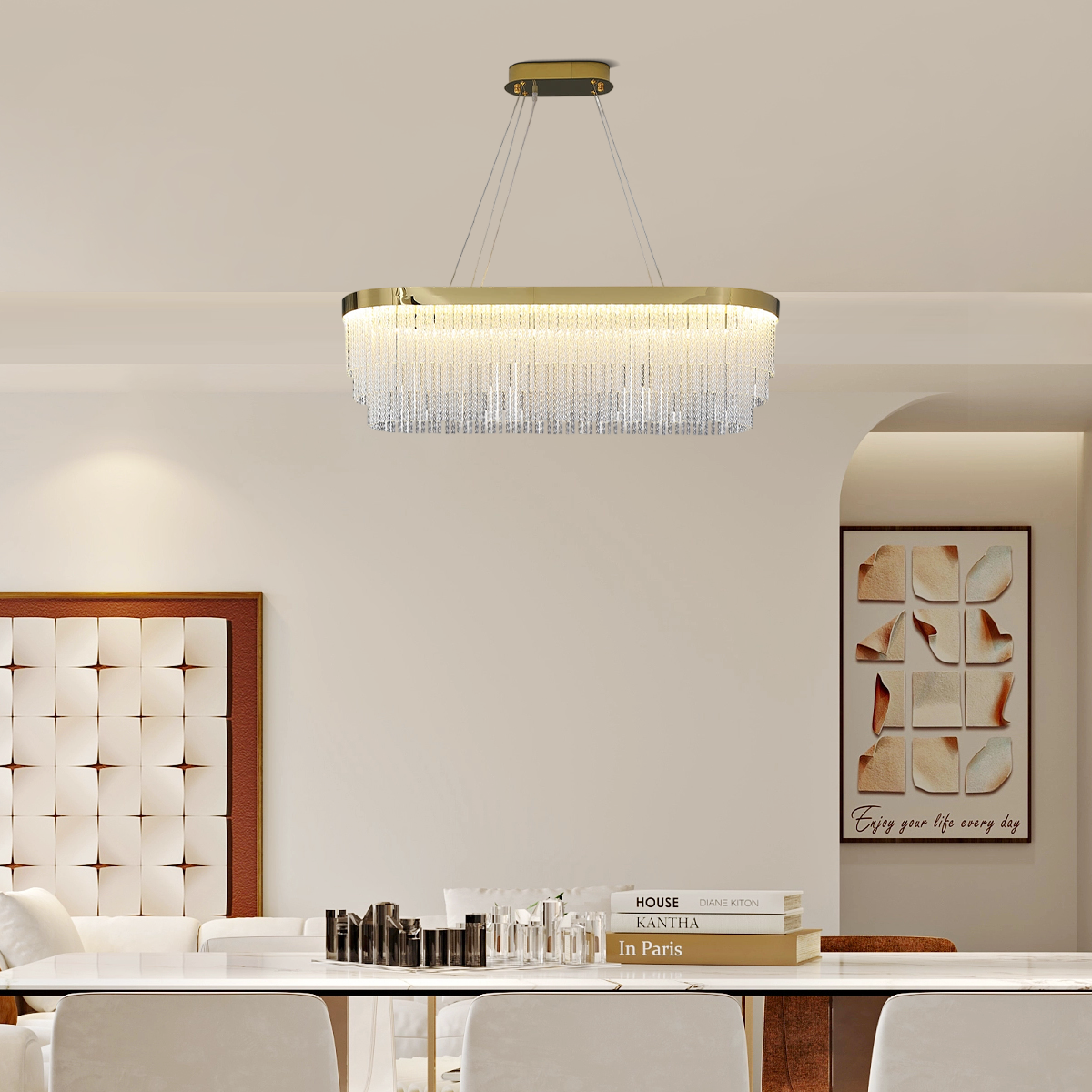 Royal Crystal Pendant Light Dining room